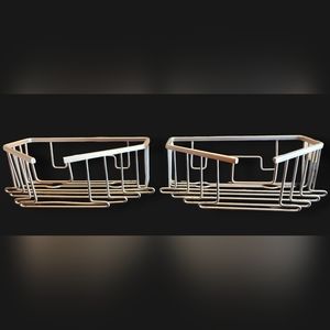Corner Shower Baskets in Silver